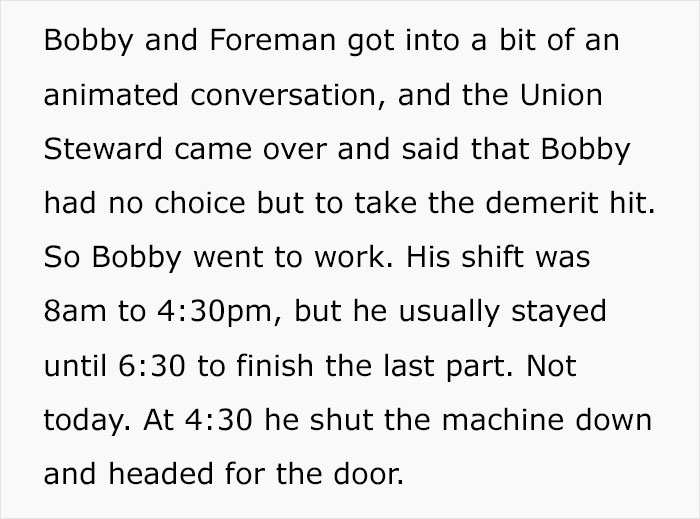“Leave Bobby Alone”: Power-Hungry Boss Won’t Listen, Messes Around With Key Worker, Gets Fired “Leave Bobby Alone”: Power-Hungry Boss Won’t Listen, Messes Around With Key Worker, Gets Fired