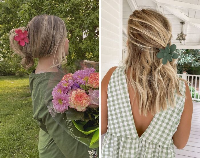 Enhance Your Hairstyle With Elegant Matte Flower Hair Clips: Add A Touch Of Sophistication To Your Look