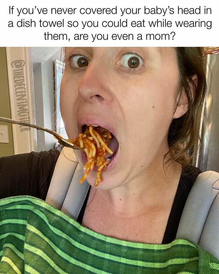 I Kept Dropping Ketchup And Jelly On His Head So Figured This Was The Way To Go. Mom Hack!