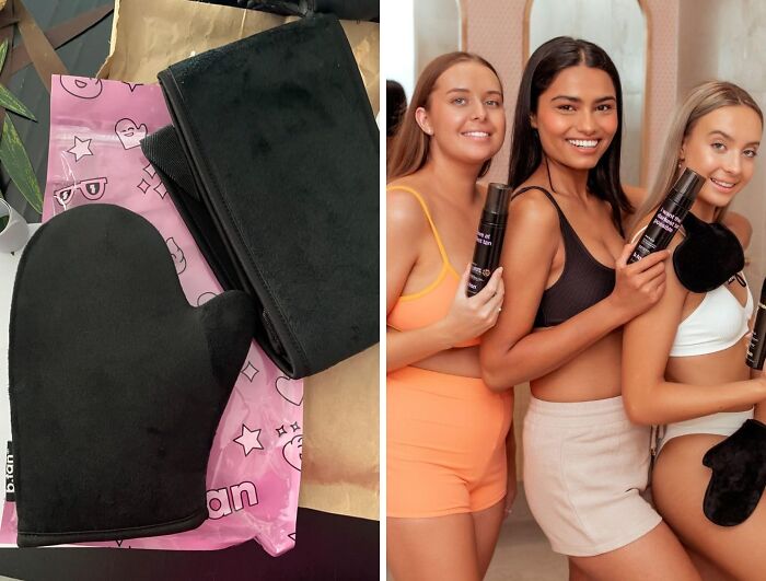 Achieve A Flawless Tan With A Body Self Tanning Mitt Applicator Kit: Evenly Apply Self-Tanner For A Natural-Looking Glow