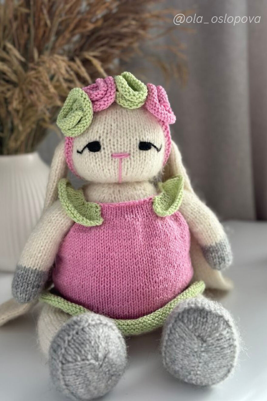 💖do You Want To Learn How To Knit A Charming Bunny With Just Two Knitting Needles? Then This Pattern Is Exactly For You!💖