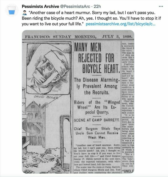 Many Men Rejected For Bicycle Heart (1898) 🚲