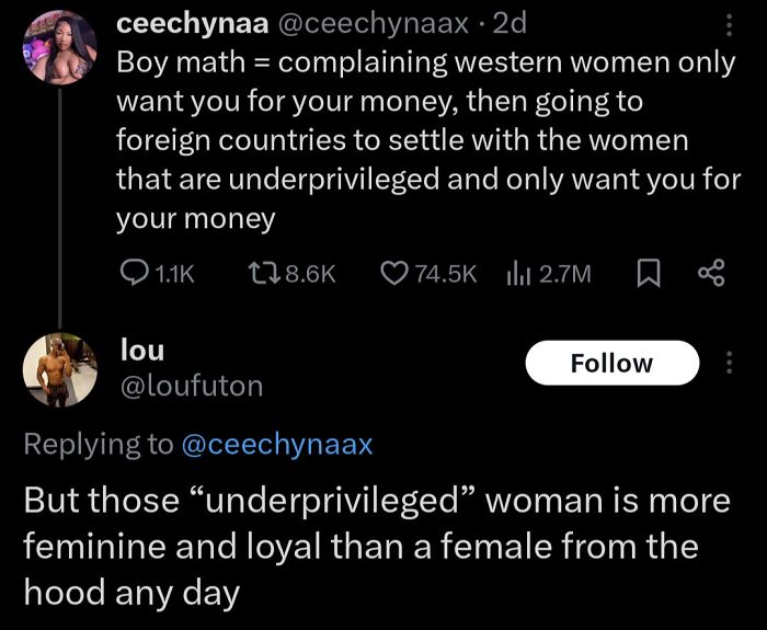 Another Example Of Using "Women" For Women They Desire, And "Female" For Women They Don't