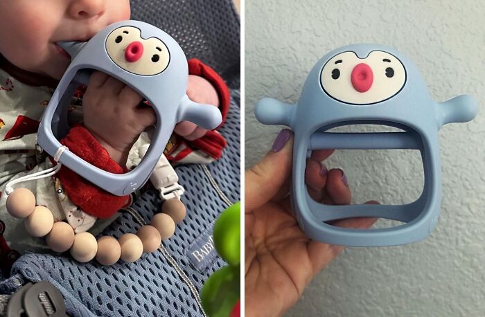 No More Dropsies - Penguin Buddy Silicone Teething Toy For Happy Gums And Smiles!