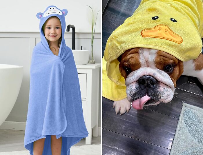 Snuggle In Style With Rayon-Made Bamboo Bath Towel With Cute Animal Design