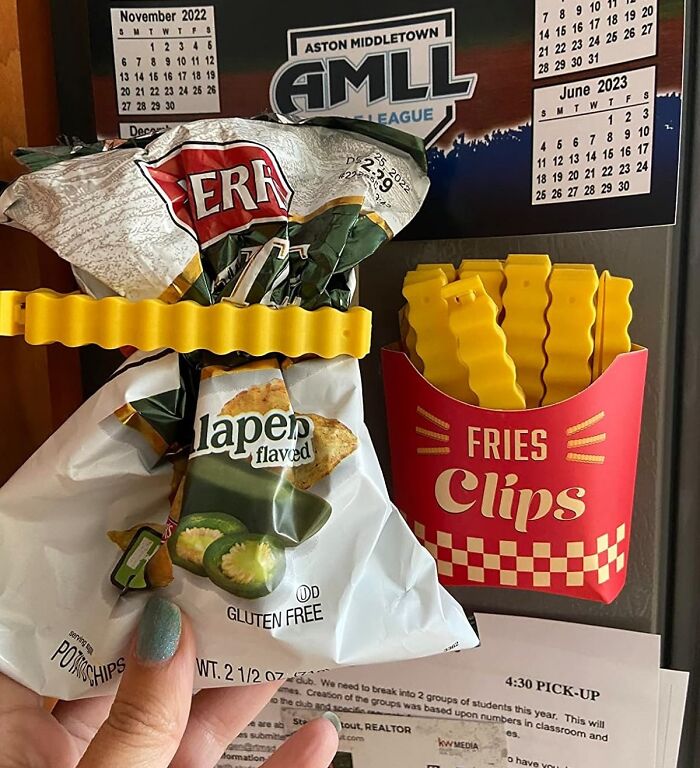 Keep It Crispy: 12 French-Fry-Shaped Clips To Hold Your Snacks Tight!