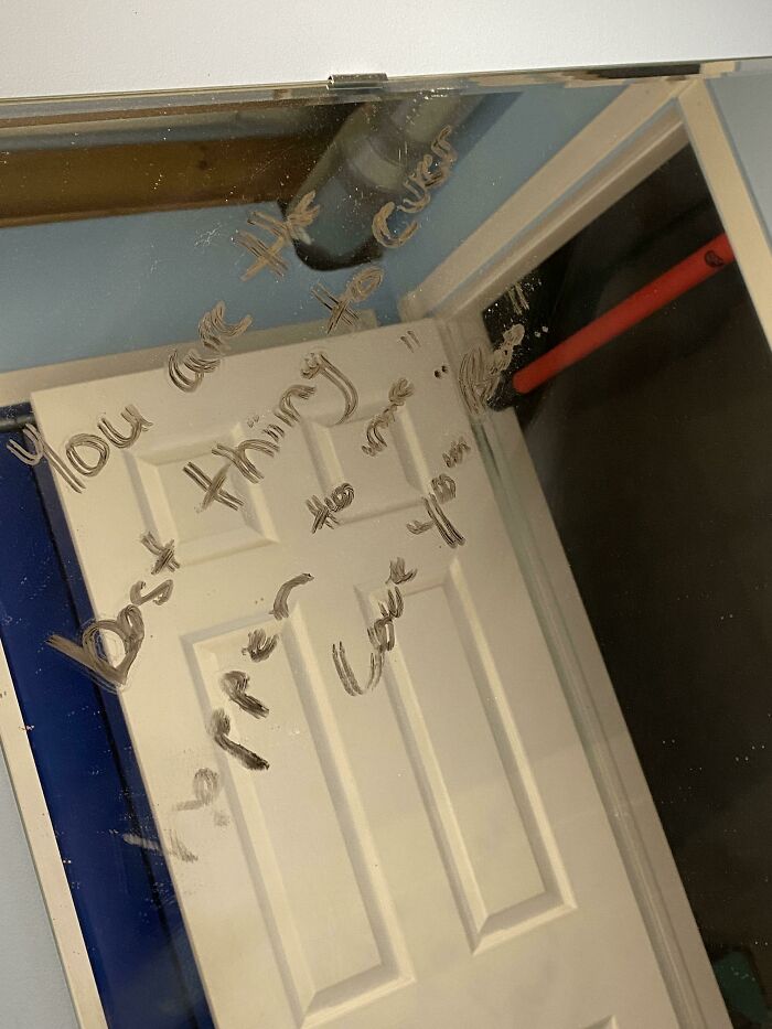 Trying To Preserve My Mother’s Handwriting In Lipstick On A Mirror?