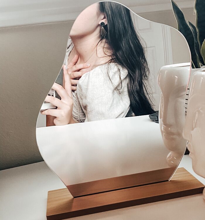 Cloud Nine Awaits: Irregular Aesthetic Mirror, A Dreamy Gift!