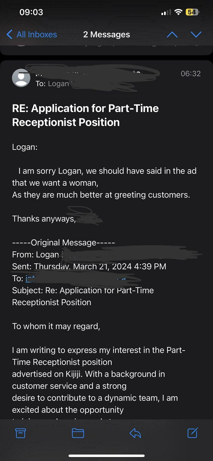 I Guess My Name Wasn’t Womanly Enough For A Job