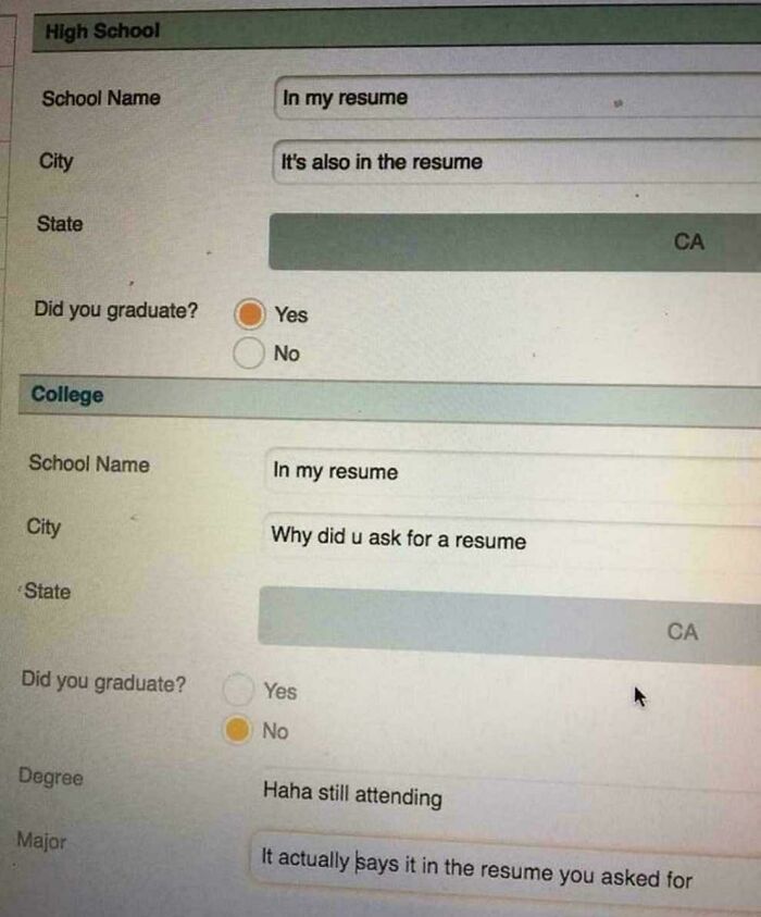 How About You Actually Peep The Attached Resume?