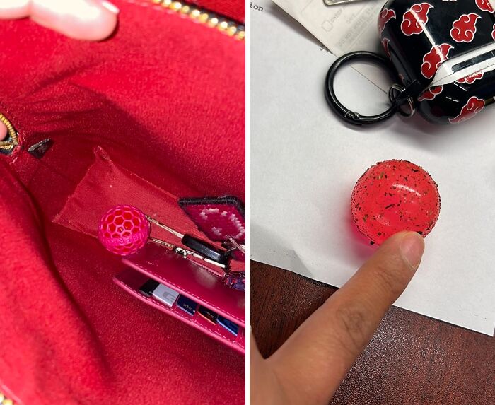 Keep Your Handbags Looking Their Best With This Handbag Cleaning Sticky Ball And Remove Dirt, Dust, And Gingerbread Cookie Crumbs