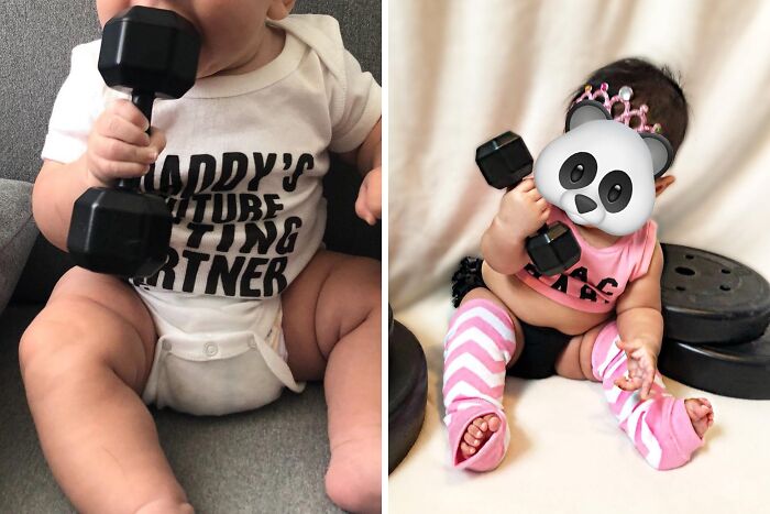 Start Their Fitness Journey Early With A Dumbbell Teething Toy