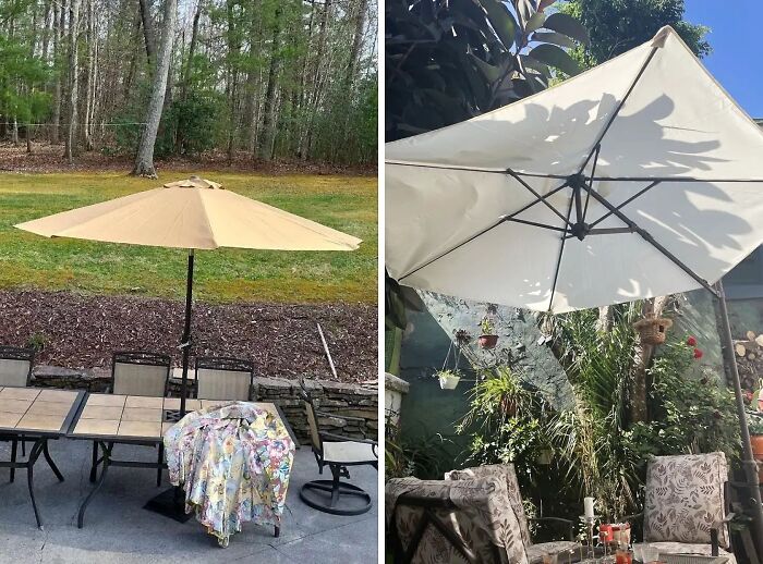 Keep Cool & Covered With A Water-Resistant, UV30+ Umbrella Cloth Replacement Set!