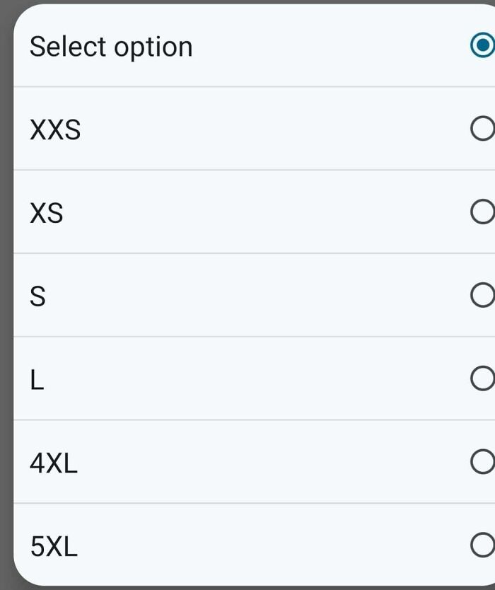 The Sizes For My Uniform At Work