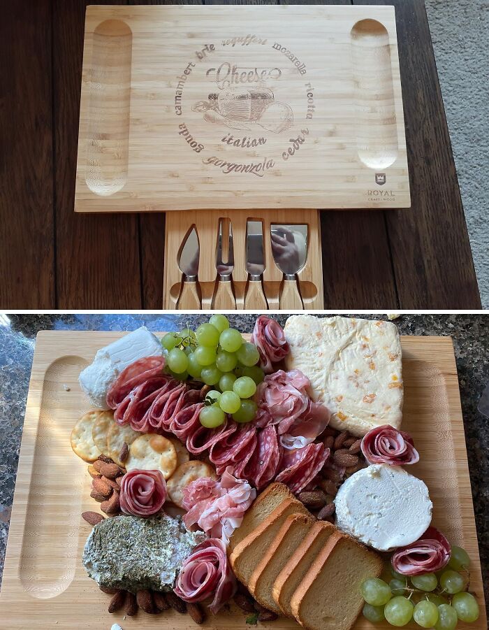 Delight In Culinary Delicacies Anywhere With The Cheese Platter & Serving Tray: Your Elegant Essential For Gourmet Picnic Pleasures