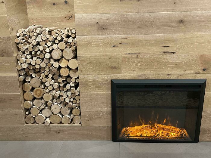 My Hotel Has Real Wood For Their Fake Fireplace