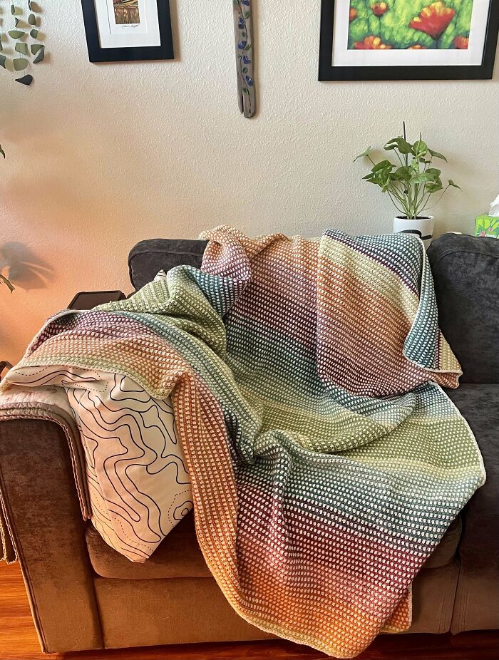 Just Finished This Big Blanket And It’s So Soft ❤️