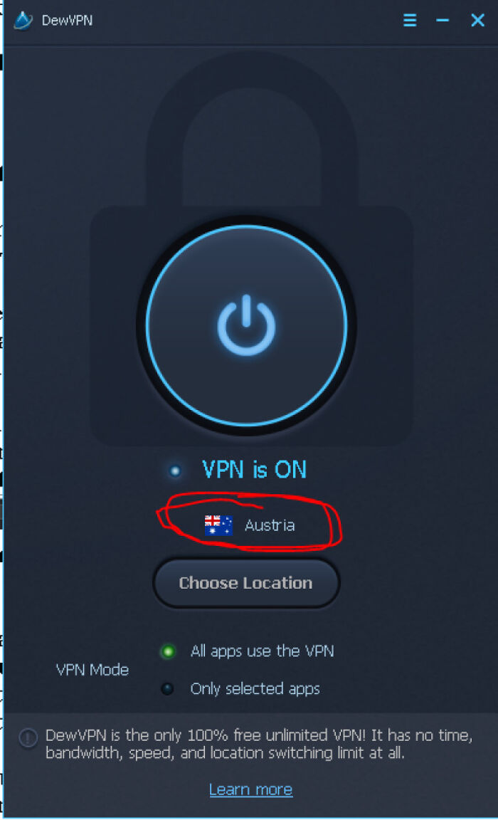 This Vpn Has Austria With Australia's Flag. I Know Because I Live In Australia!!!
