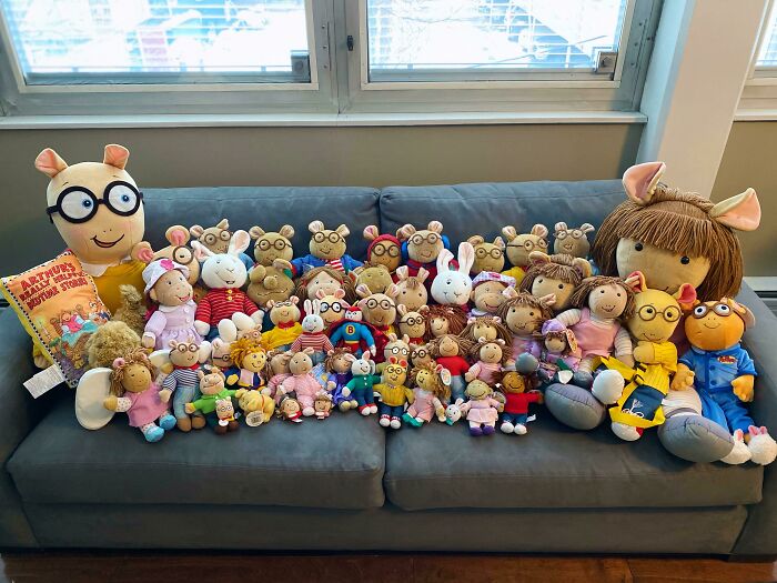 My Girlfriend Wanted A Picture Of Her Plush Dolls While We Were Organizing Her Collection