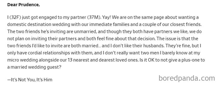 The Bride Asks If It's Ok Not To Invite Friends' Husbands To Her Wedding