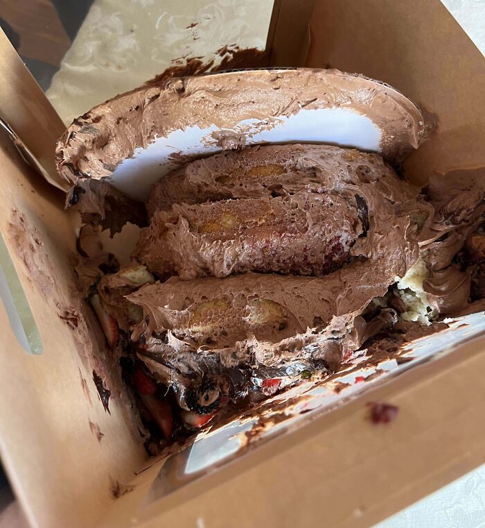 Made My Mom A Birthday Cake From Scratch, Only To Trip When I Got To The House