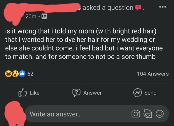 Bride Wants To Know If It's Alright To Take Away Their Mother's Individuality