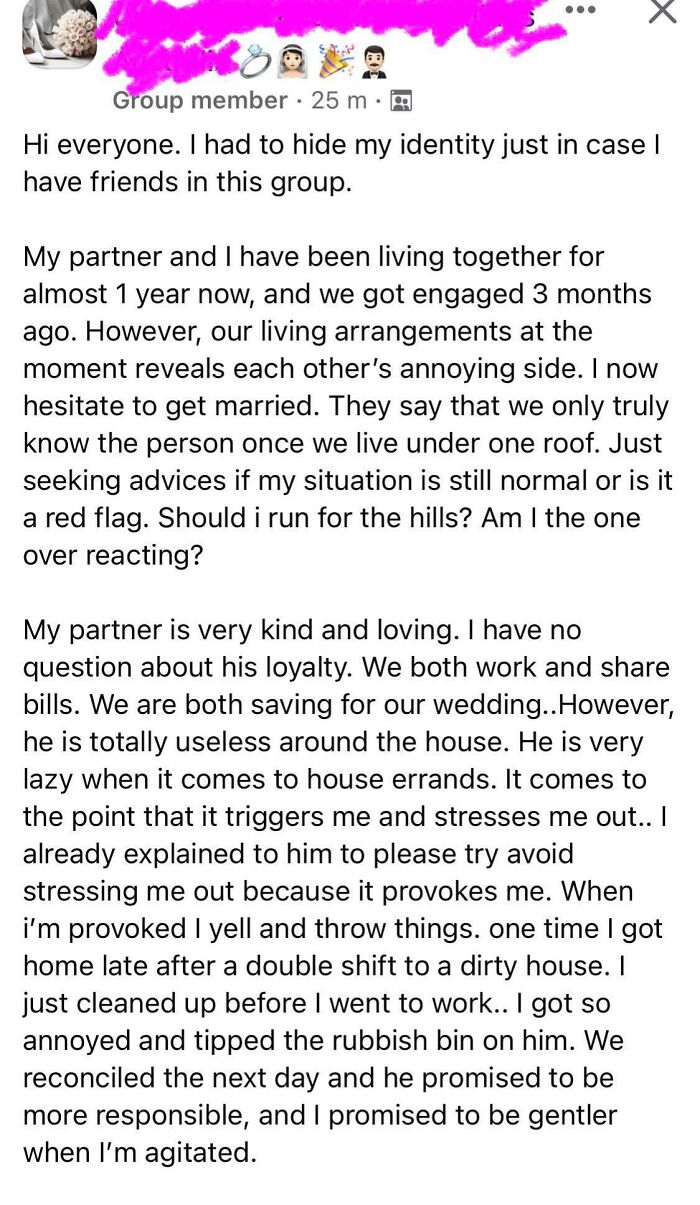 Bride Tips Garbage Can On Husband And Thinks He’s The Red Flag?