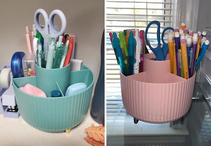 Time To Make Their Desk Look Cute & Organized With This Awesome Rotating Pen Holder!
