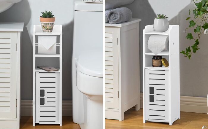 Keep Your Bathroom Tidy With The Toilet Paper Holder Stand: Your Convenient Solution For Bathroom Essentials