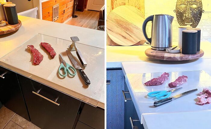  See-Through Slice Station: Your Counter’s Clear Guard