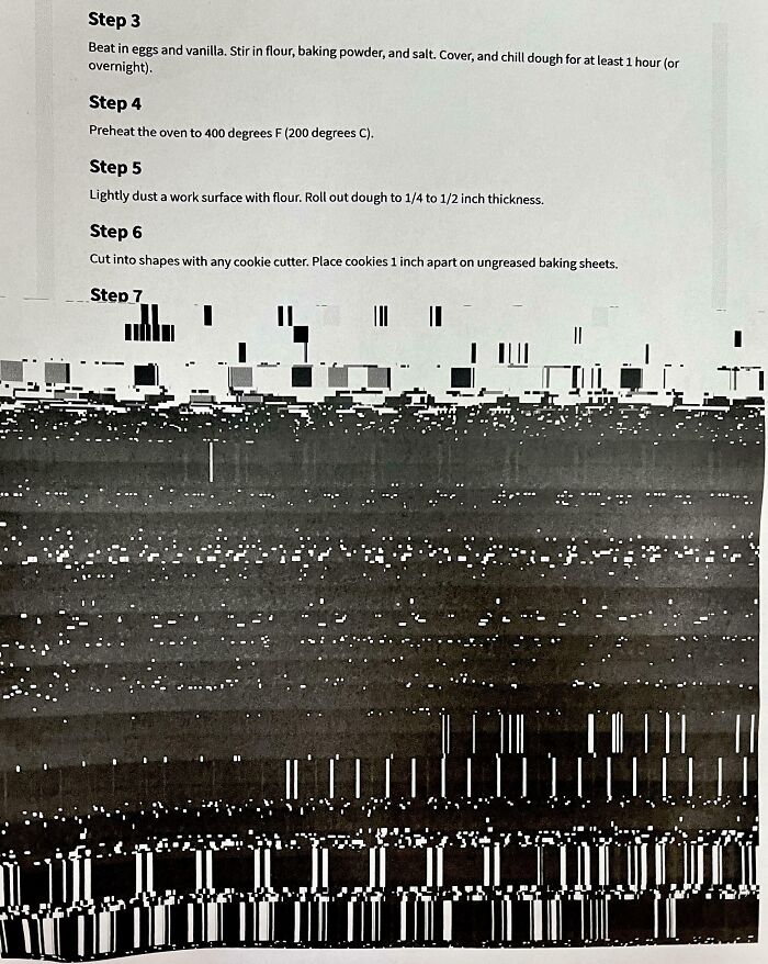 Printer Pulled This Nonsense Right Before Alerting Me It Was Low On Ink