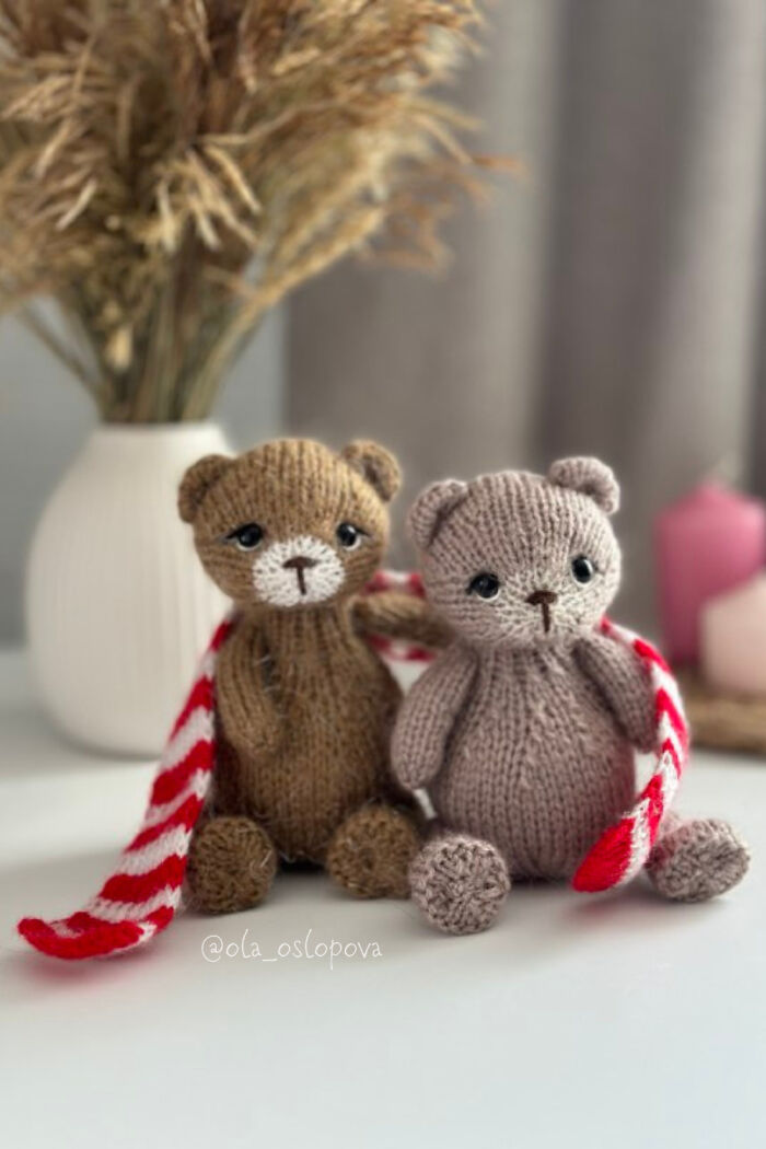 My Passion Is Knitting Heirloom Mini Bears, Here Are 8 Of Them