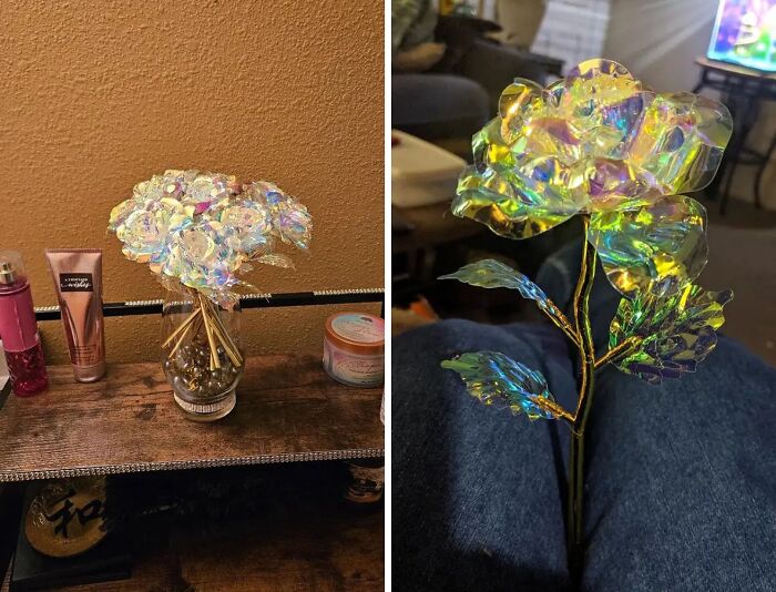 Surprise Your Loved Ones With Magical Crystal Artificial Rose Flowers!