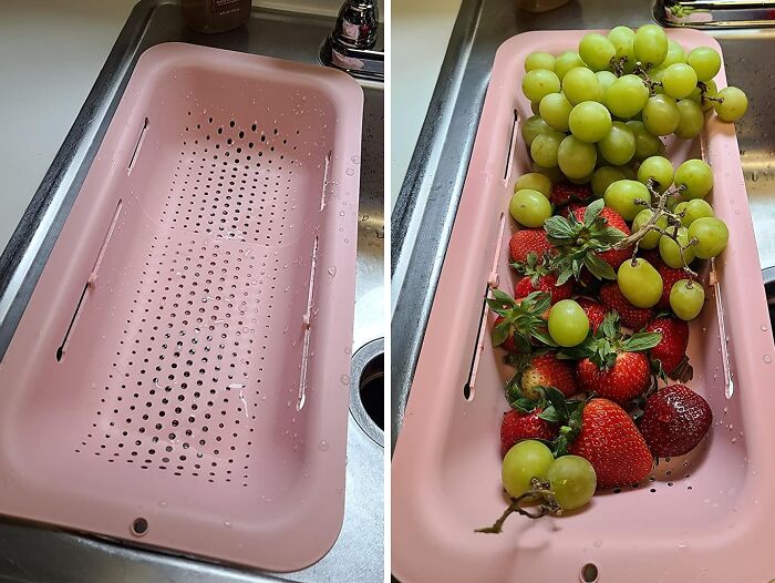 Streamline Your Kitchen Prep With An Over-The-Sink Colander Strainer Basket: Your Handy Tool For Effortless Draining