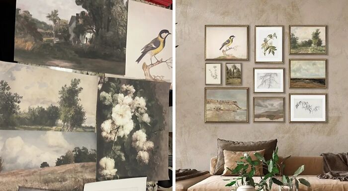 Mix It Up: Abstract Vintage French Style Landscape Canvas Posters