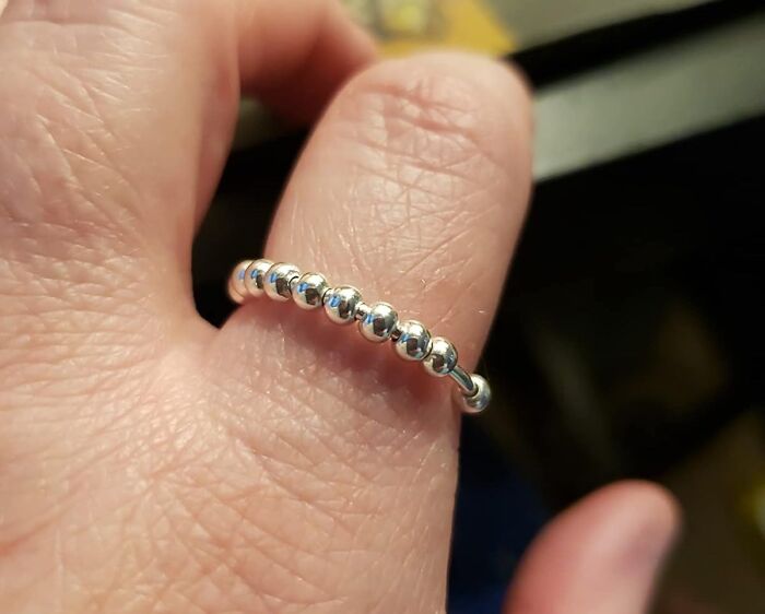 Spin Stress Away: Sterling Silver Anxiety Ring To Save Your Fingers From Fidgeting