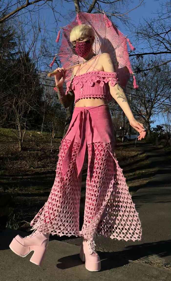 This Hot Pink Boy Is Named Breakfast! Finished Just In Time For My Bday Tomorrow :)