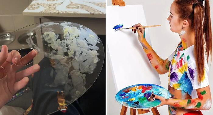 Get Artsy Anywhere With Versatile, Easy-Clean Transparent Acrylic Paint Palette