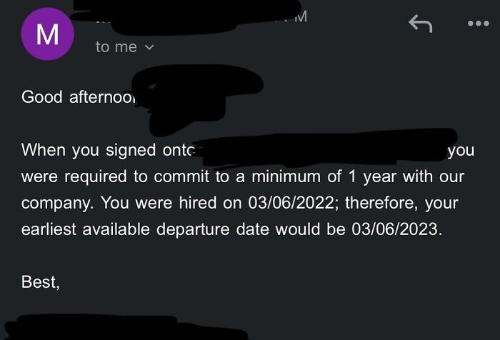 Tried To Quit My Job And They Said No