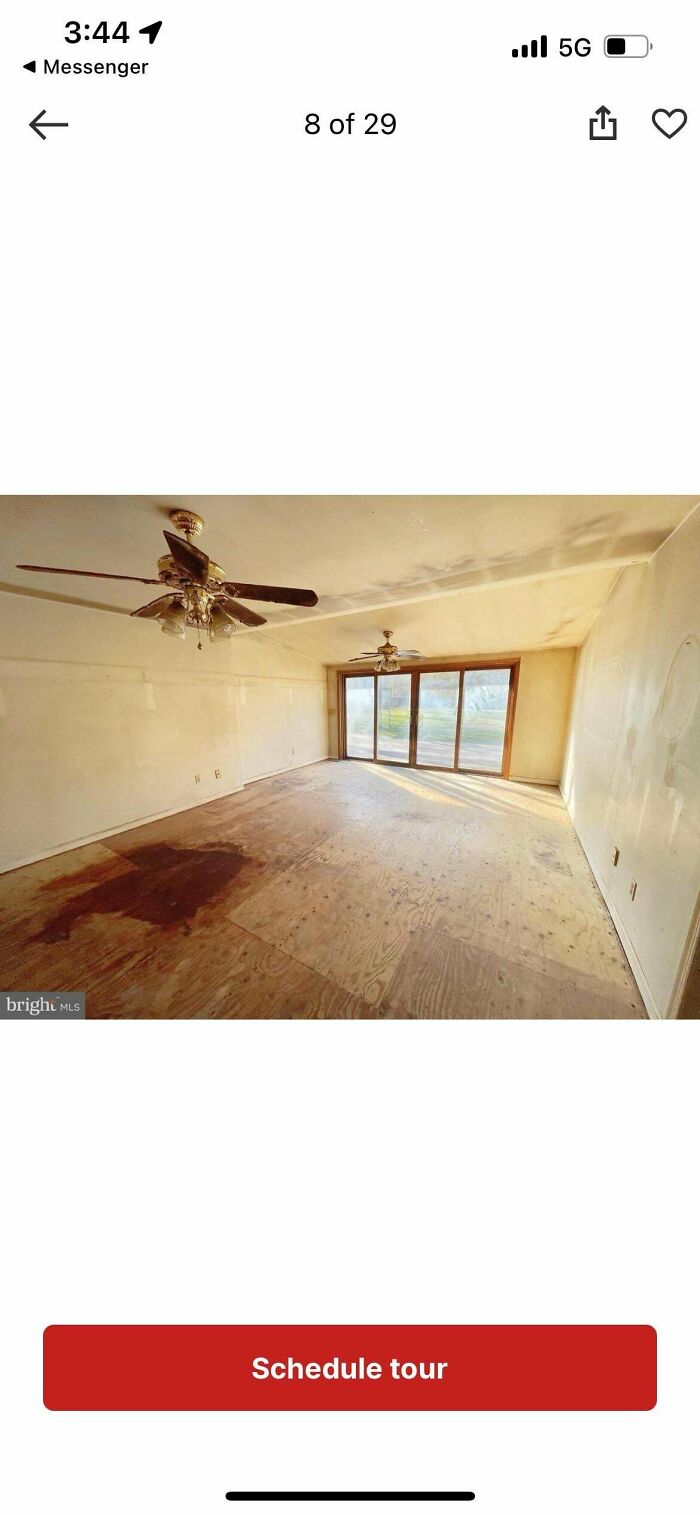 Creepy image of a vacant room with dark stains on the floor, reminiscent of blood, creating a chilling atmosphere. Hair of kids.