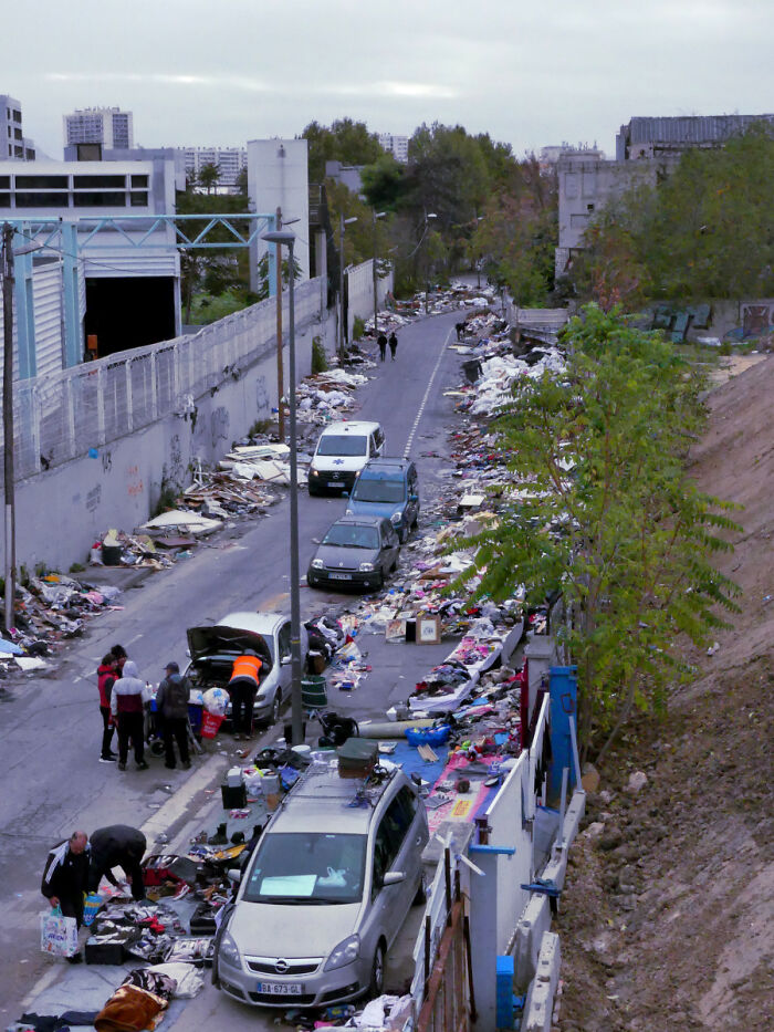 Junto al mercadillo de Marsella, Francia