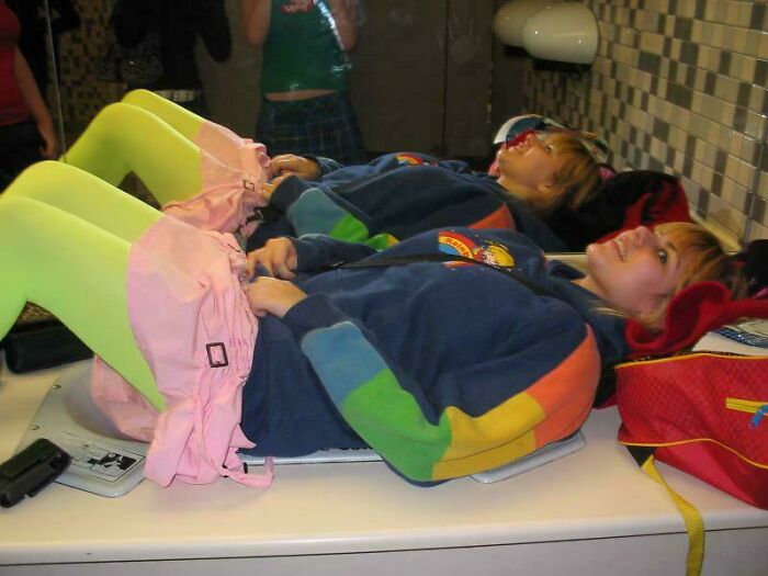 Circa 2004. Yes, I Dressed Like This All The Time, And Yes, That Is A Changing Table In A Mall Bathroom