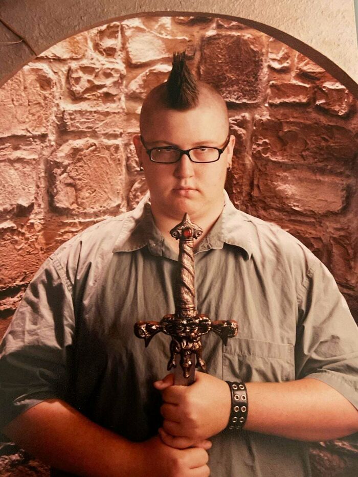 I Was The Only One At Glamour Shots Who Studied The Blade. Senior Photos 2003