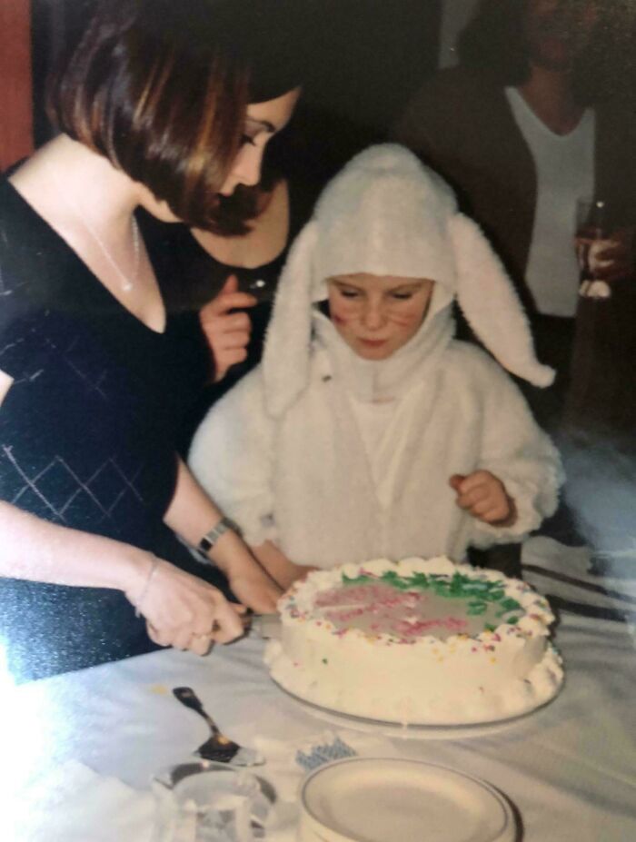 Used To Wear This Bunny Suit Long After It Was Age Appropriate And Theme Appropriate... In This Photo It Wasn't Even Easter, It Was Someone's Birthday