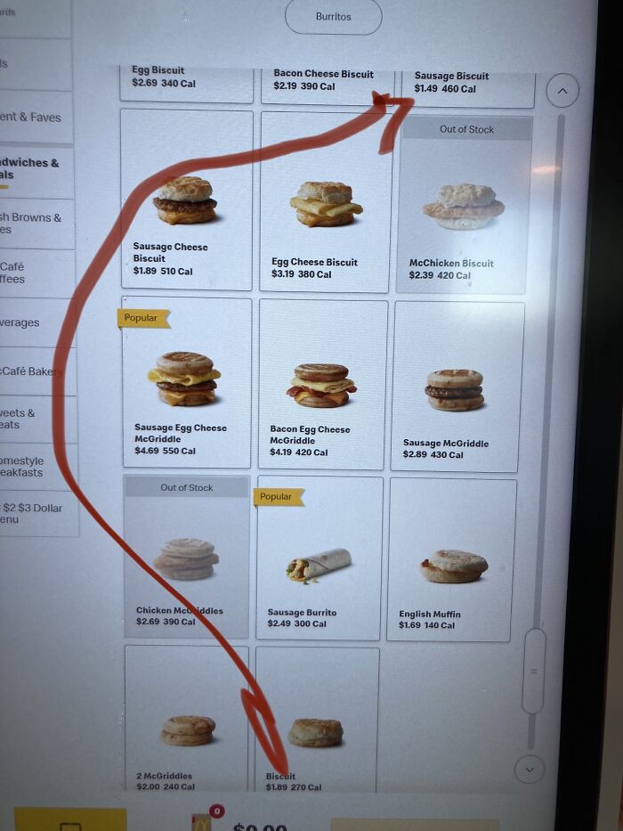 [follow Up] The Sasuage Biscuit ($1.49) Is Still Cheaper Than The Biscuit ($1.89)