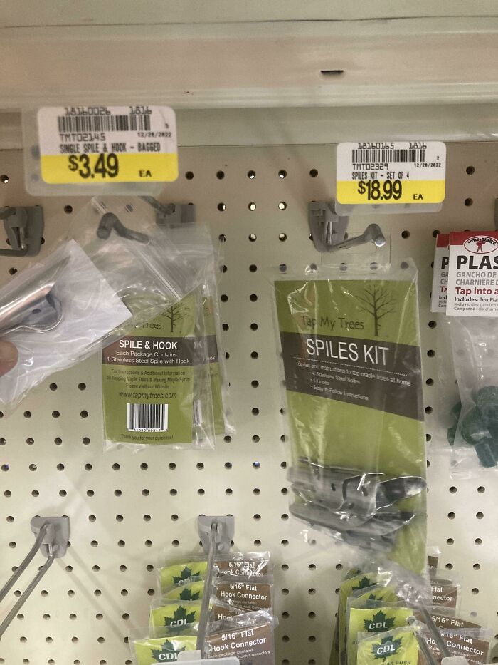 Maple Sugaring Spiles/Taps: Buy 4 For ~$14 Or Pay $5 More If You Want The Same Number In Only One Bag