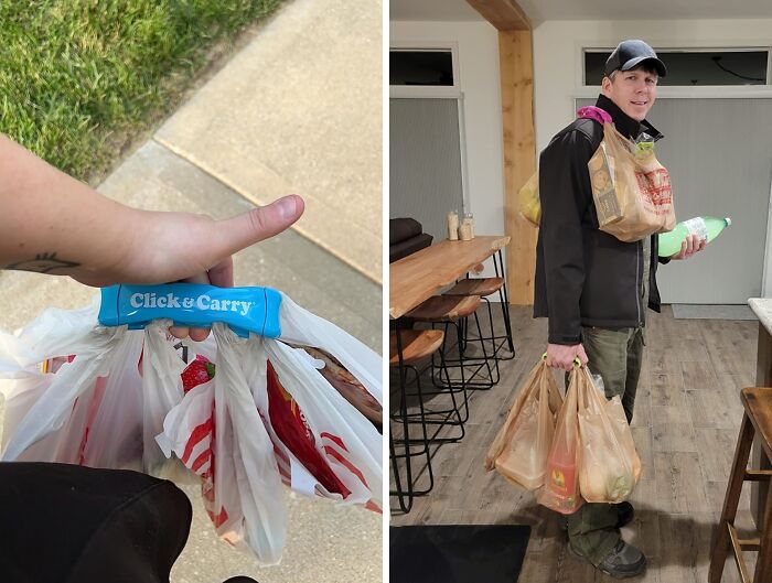 Streamline Your Grocery Shopping With Click & Carry - The Hands-Free Bag Carrier You Need