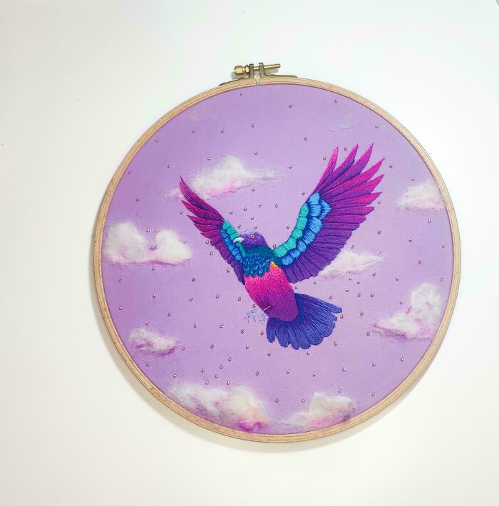 Colourful Pigeon Of Joy And A Poor Attempt At Needle Felting