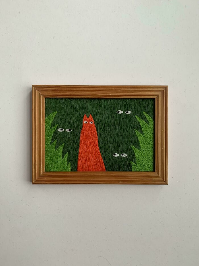 Most Recent Piece, Displayed In A Thrifted Frame :d