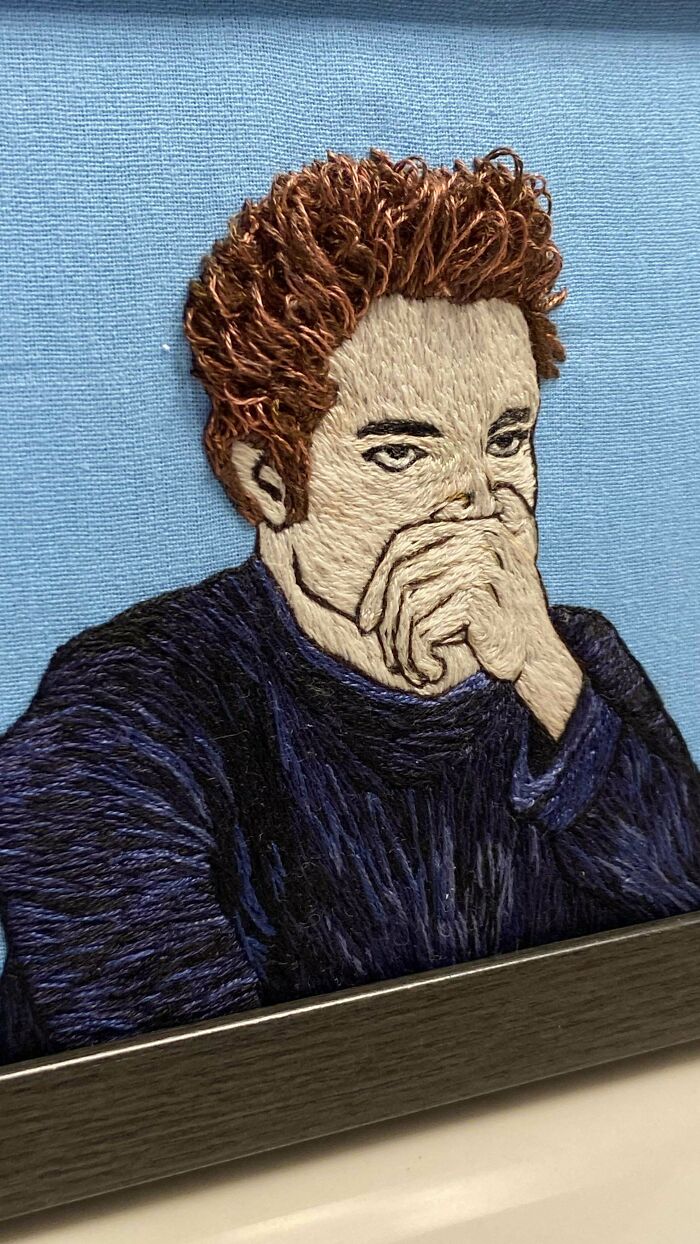 Stitched Edward Cullen For Bathroom Decor 😂( Oc)